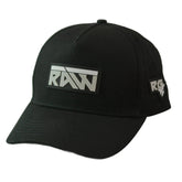 RAWGEAR Gym Gear Train Adjustable 3D Logo Black Snapback Cap Adjustable Hat